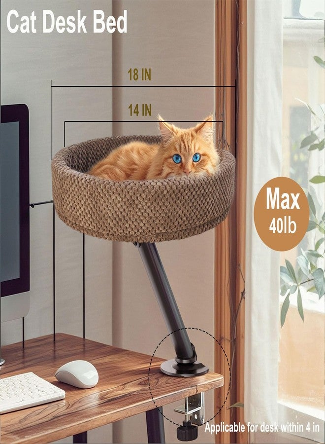 Simcat Modern Desk Cat Bed, Pet Cat Bed for Table Supports Up to 40 lbs, Removable Study Office Game Tables Indoor Cats Desk Beds - Image 2